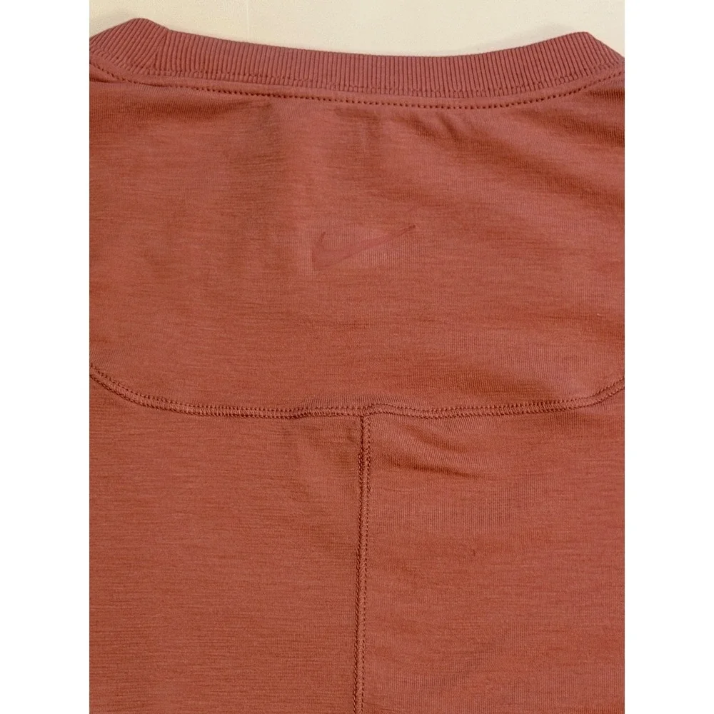 Nike One Dri-FIT Women Rose Pink Relaxed Cropped Short Sleeve T-Shirt HJ1065-685